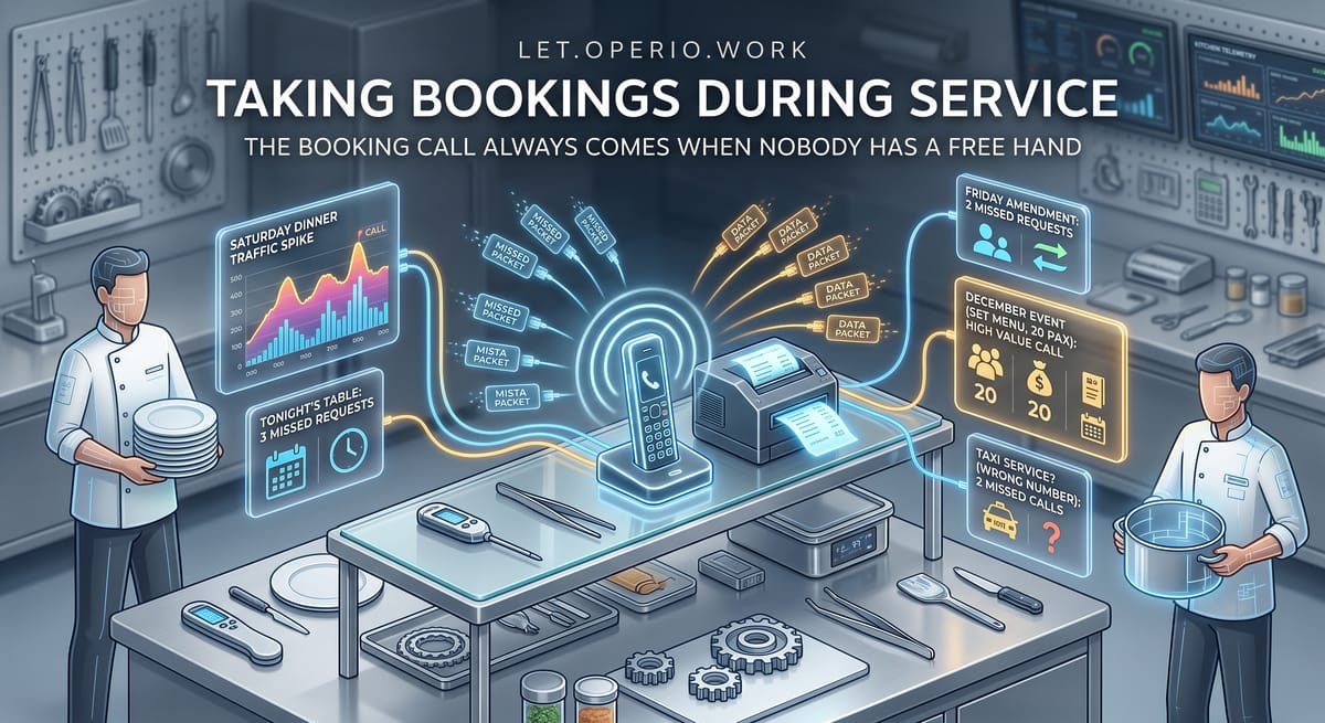 The phone rang all through dinner service