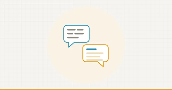 A message in one language and its finished reply in another, one above the other.