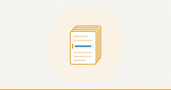 A stack of documents with one line on one page lit up inside it.