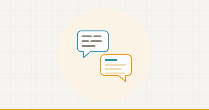 A message in one language and its finished reply in another, one above the other.
