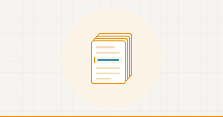 A stack of documents with one line on one page lit up inside it.