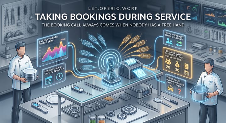 The phone rang all through dinner service