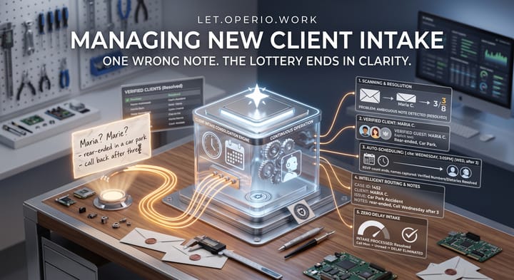 A new client called and nobody wrote it down properly