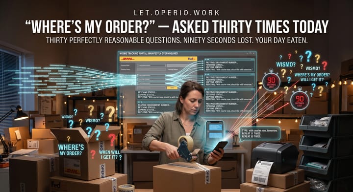 "Where's my order?" — asked thirty times today